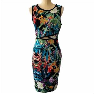 Nicole by Nicole Miller Floral Cutout Sheath Dress